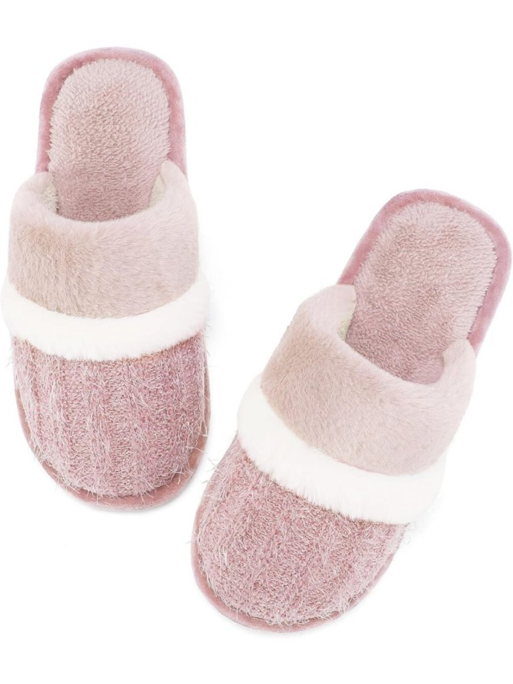 Cozy Memory Foam Fuzzy Slippers for Women - Warm Indoor House Shoes, Perfect